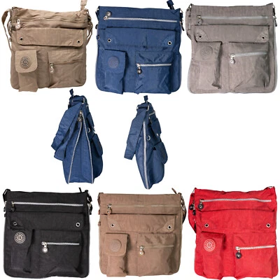 Leichte Umhängetasche Damen Tasche Handtasche Nylon Stoff Sportlich Praktisch  - Bild 1 von 4