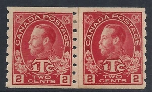 PAR PEGADO CANADA SCOTT MR6 MH - 1916 2c + 1c EMISIÓN DE IMPUESTOS DE LA GUERRA CARMINE CV $450 - Imagen 1 de 2