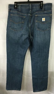 Carhartt Men’s Size 36x30 Jeans Relaxed Fit Blue Denim Work Pants Carpenter G1 - Picture 1 of 11