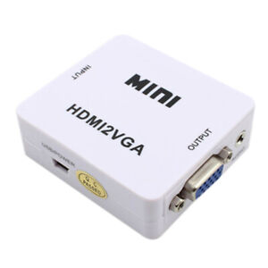 HD To VGA  Adapter 1080P Input Video Converter USB Powered Computer To TV Video
