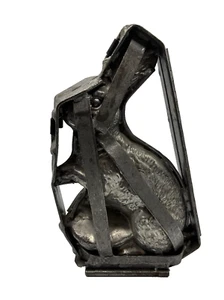 VTG Classic Easter Sitting Rabbit Chocolate/Ice Hinged Metal Mold 10" - Picture 1 of 10