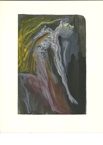 SALVADOR DALI PRINT + ORIG. TEXT - L'Enfer 09 "Fluries" (Göttliche Komödie) - Bild 1 von 3