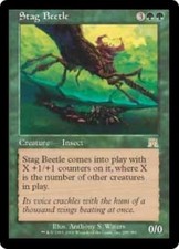 WOTC MtG Onslaught Stag Beetle (R) (Foil) NM