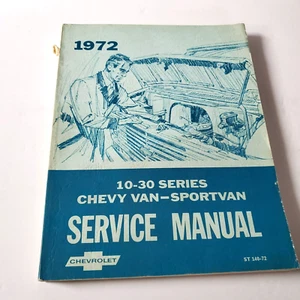 1972 Chevy Van GM Dealer Service Manual Sportvan 10-30 Series Original - Picture 1 of 4