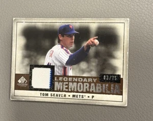 2008 SP Legendary Cuts TOM SEAVER HOF 03/75 Mets Pinstripe Jersey LM-TS - Picture 1 of 2