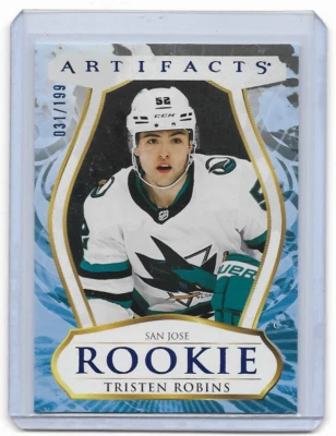 2023-24 Upper Deck Artifacts Royal Blue Rookie Tristen Robins RC #/199 - Image 1 of 2
