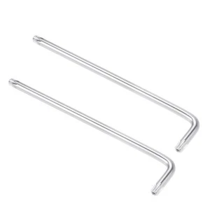 T40 Anti Manipulación Prueba Torx Estrella Llave, L-Forma 7" Brazo, 2pzs - Imagen 1 de 5