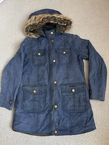 Barbour Navy Jacket with Detachable Hood - L - 9-11yrs (approx) - Picture 1 of 11