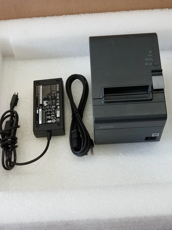 Epson TM-T20II USB + Ethernet Receipt Printer UberEat Square Toast compatible - Image 1 of 4