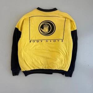 Vintage 80s Body Glove Sweatshirt Double Ply Cotton Thick Surf Size XL - Picture 1 of 8