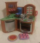 2005 Fisher Price Mattel maison de poupée cuisine-lave-vaisselle-four-évier-cafetière-nourriture