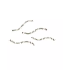 6pcs 925 Sterling Silver 1x12mm S Shaped Curved Tubes Spacer for Jewelry Making - Picture 1 of 1