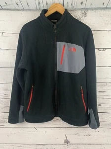 The North Face Men's F14 Black & Gray Long Sleeve Full Zip Fleece Jacket Size L - Picture 1 of 7