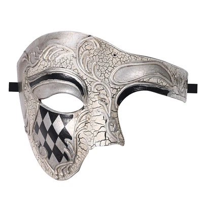 Men's Masquerade Ball Mask Venetian Phantom of the Opera Costume Half Face Mask - Image 1 of 4