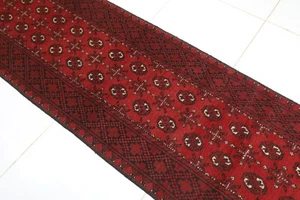 9 ft Bokhara Tribal Runner Rug 2'9 x 9'5 Afghan Hand Knotted Wool Bedroom Rug - Picture 1 of 10