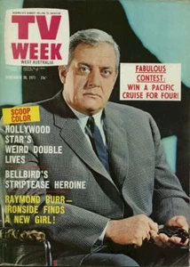 Ironside Raymond Burr TV Week australisches Magazin Glenn Ford Elizabeth Bauer '71 - Bild 1 von 2