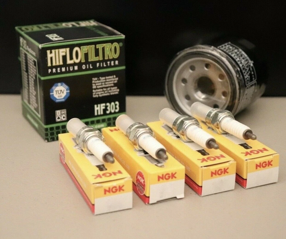 YAMAHA YZF-R6 YZF R6 1999-2005 KIT DE PUESTA A PUNTO FILTRO DE ACEITE Y BUJÍAS NGK CR10EK  Foto 1 de 1