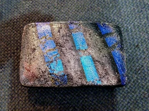 Belt Buckle - Hand Blown Glass Dichroic Belt Buckle - Picture 1 of 2