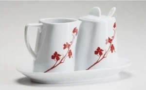 Marla Dawn Sugar Creamer 5 Piece Set Dogwood Blossom New In Box - Picture 1 of 1
