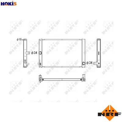 RADIATOR ENGINE COOLING 53764 FOR 1ND-TV 1.4L 1AD-FTV 2.0L 4cyl - Image 1 of 4