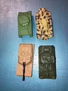 4 MATCHBOX Tanks ABRAMS Battle, Weasel, Bradley M2, Sherman M4 MILITARY ARMY (1) - Picture 1 of 13