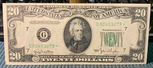 XF/AU Series 1950 $20 Chicago district Star Note Federal Reserve Note * - Picture 1 of 3