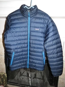 Patagonia Blue Down Puffer Full Zip Jacket Size M - Bild 1 von 4