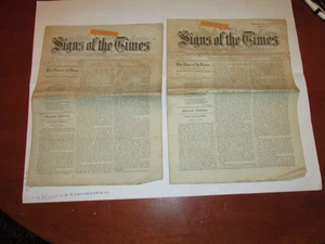 Signs Of the Times 7th Day Adventist magazine Oakland CA 1887 v 18 #21 lot of 2 - Bild 1 von 5