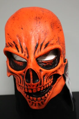 Electric Reactive Skull - Zagone Studios "UV Orange Death" Moveable Mouth Mask - Image 1 of 4
