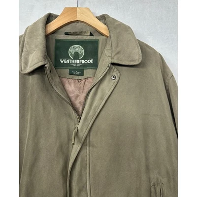 Weatherproof Mens Classic Zip Up Jacket Olive Green Casual Outerwear Size M - Image 1 of 4