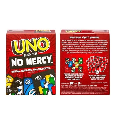 Mattel UNO SHOW 'EM NO MERCY Card Game (168 Cards) BRAND NEW UNOPENED - Image 1 of 4