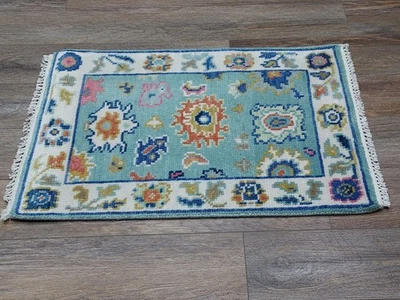 Alfombra Bohemia Oushak, Alfombra Turca Oushak, Alfombra Contemporánea Hecha a Mano, 2x3 Pies Foto 1 de 4
