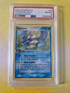 Pokemon PSA 8 EX Unseen Forces 19/115 Vaporeon 2005 Holo Rare NM/MINT - Bild 1 von 2