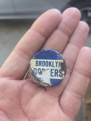 Супер РЕДКАЯ антикварная винтажная булавка на пуговицах Brooklyn Dodgers Лос-Анджелес Лос-Анджелес Главная лига бейсбола - Изображение 1 из 4