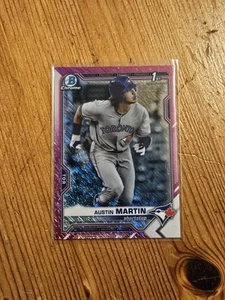 2021 Bowman - Chrome Prospects Austin Martin #BCP-87 Fuchsia Shimmer /199 - Picture 1 of 2