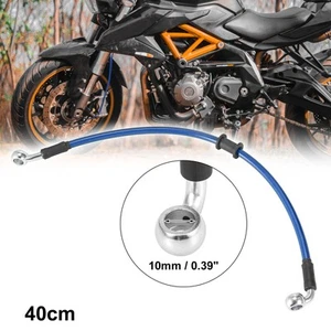Universal 40cm 15.75" Motorcycle Brake Clutch Oil Hose Line Pipe Hydraulic Blue - Picture 1 of 8