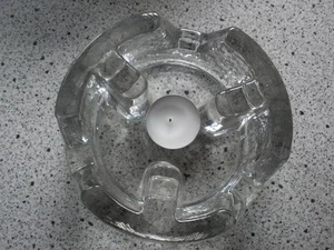 Stövchen aus Glas Kaffee- oder Teewärmer moderne Form *schwer* - Bild 1 von 5