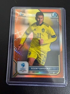 2022 Topps Bowman Chrome Under 21 Roony Bardghji /25 Orange Sweden - Bild 1 von 2
