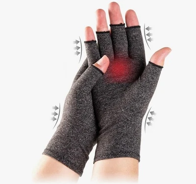 NUEVO CON ETIQUETAS M Guantes de compresión para artritis sin dedos para mujeres u hombres Alivio del dolor de manos Foto 1 de 4