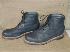 WILCOX FAIRFAX/CAP TOE BOOTS/GOODYEAR WELT/BLACK LEATHER/MENS 10 - Picture 1 of 16