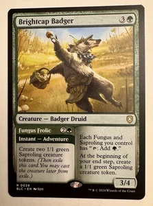 Brightcap Badger 0028 Non Foil Rare Bloomburrow Commander MTG NM - Picture 1 of 1