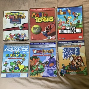 Super Mario Strategy Guide Collection Lot (Yoshi’s Island, Tennis, Wii, Etc.) - Picture 1 of 15
