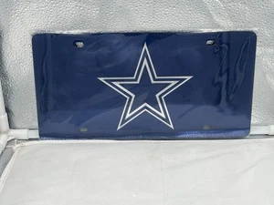 Dallas Cowboys NFL Blue Reflective Lasercut License Plate Wincraft - Picture 1 of 1