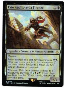 MTG EZIO AUDORE DA FIRENZE ASSASSIN'S CREED FOIL MYTHIC BLACK CREATURE NM EDH - Bild 1 von 2