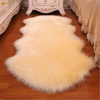 Soft Faux Wool Rug Floor Mat Thick Chair Sofa Cover Blanket Area Carpet 2'x5' - Image 1 of 4