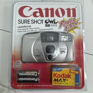 Vintage NOS versiegelt Canon Sure Shot OWL AF-7 35mm automatische Blitzkamera plus Zubehör - Bild 1 von 4