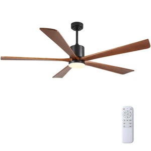 70" Wood Ceiling Fan with Light with 5 Blades - Outdoor Ceiling Fan Lights wi... - Picture 1 of 9