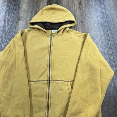Sudadera con Capucha Columbia De Colección Para Hombres M Amarilla Senderismo Camping Cremallera Suéter Foto 1 de 4