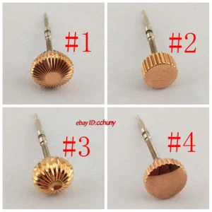 1pcs Rose Gold Watch Crown+Stem Kit Fit ETA 6497 6498 Seagull ST36 Movement C607 - Picture 1 of 12