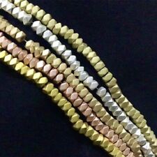 1strand Faceted Rectangle Cube Beads 2*3mm Matte Spacer Loose Beads Jewelry Maki